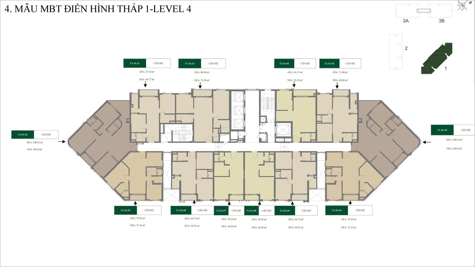 Masterise Thanh Đa 11 Mặt Bằng Tháp 1 Tầng 4