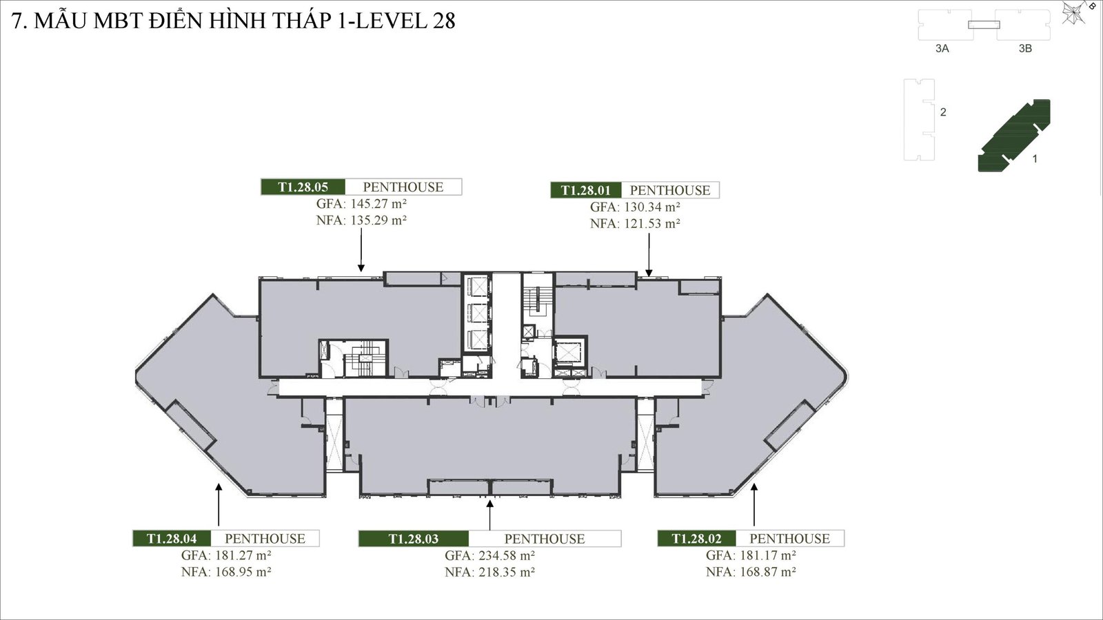 Masterise Thanh Đa 14 Mặt bằng Tháp 1 Tầng 28