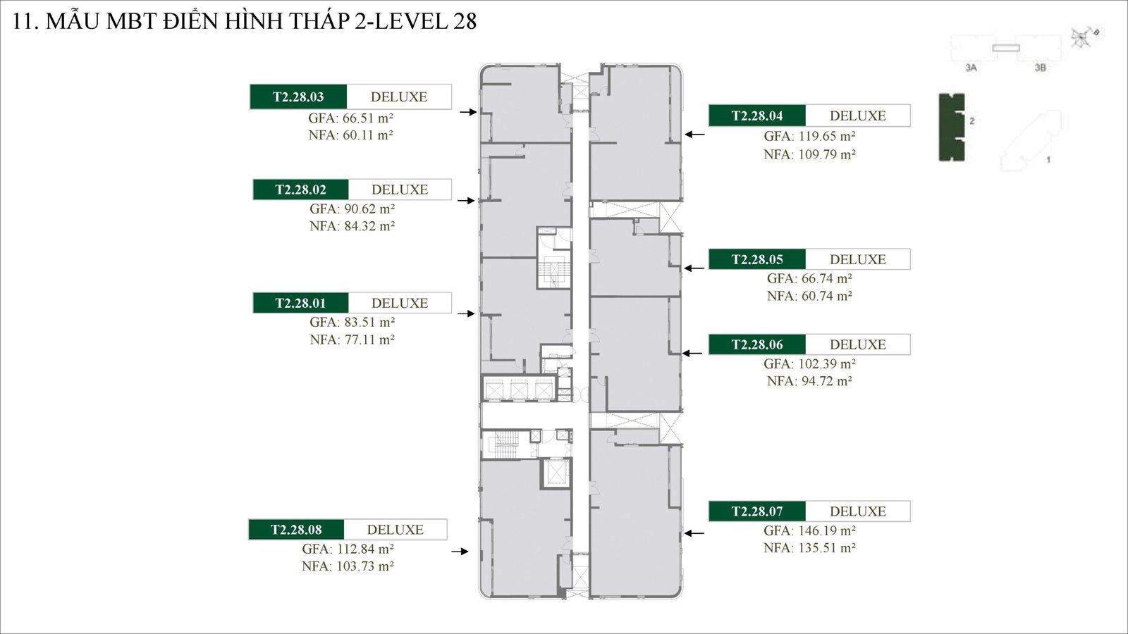 Masterise Thanh Đa 18 Mặt bằng tháp 2 Tầng 28