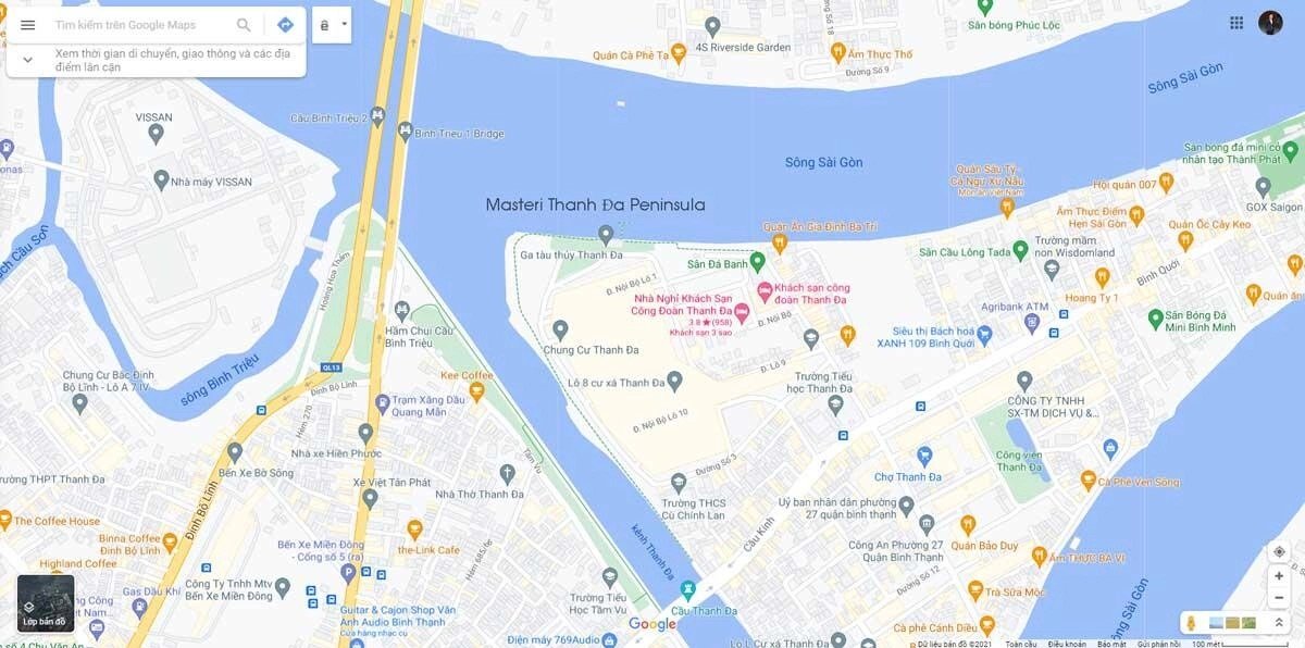 vị trí dự án masteri thanh đa